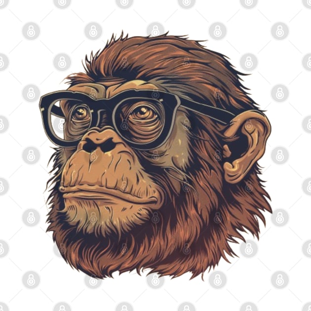 Specs the Thoughtful Chimp by Carnets de Turig