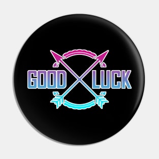 Good Luck Arrows Camping Archery Symbol Pin