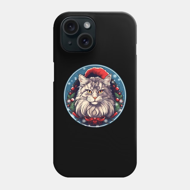 Maine Coon Cat Xmas, Love Cats Phone Case by dukito