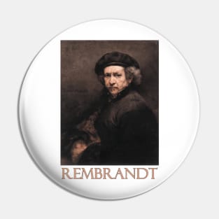 Self Portrait (1659) by Rembrandt van Rijn Pin