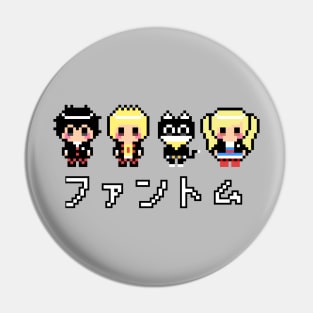 Persona 5 Phantom Thieves "Phantoms" Kanji 8-Bit Pixel Art Pin