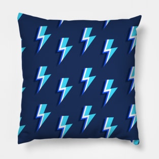 Blue Lightning Flash Pattern Pillow