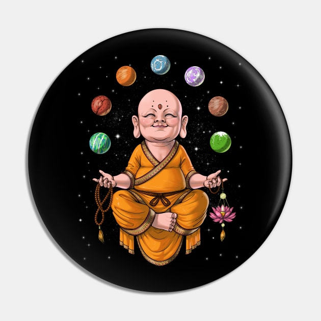 Baby Buddha Meditation Pin by underheaven