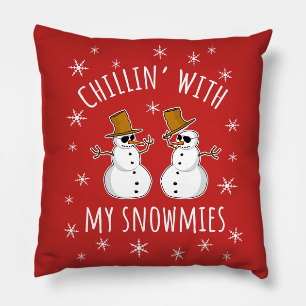 Chillin With My Snowmies Pillow by LunaMay