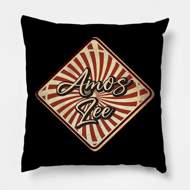 Amos Lee vintage design on top Pillow by agusantypo