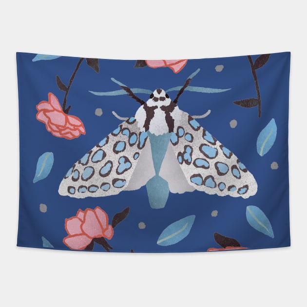 Silver-spotted Tiger Moth Tapestry by Annelie