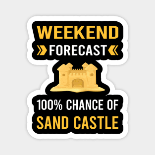 Weekend Forecast Sand Castle Magnet