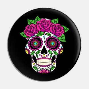 Flower Skull Floral Skeleton Pin