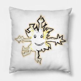 Golden Snowflake Pillow