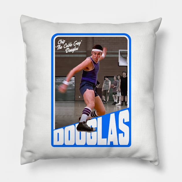 Chip 'The Cable Guy' Douglas Basketball Trading Card Pillow by darklordpug