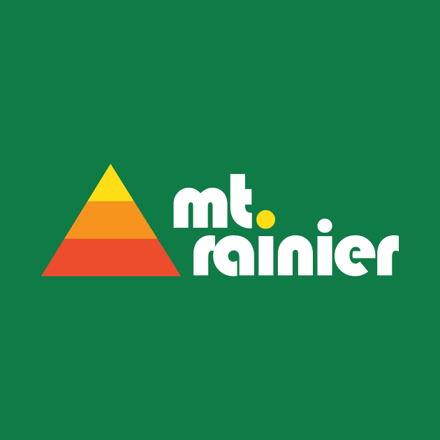 Mt Rainier Washington Retro by PodDesignShop