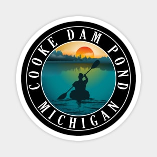 Cooke Dam Pond Kayaking Michigan Sunset Magnet