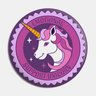 Emotional Support Unicorn Pin