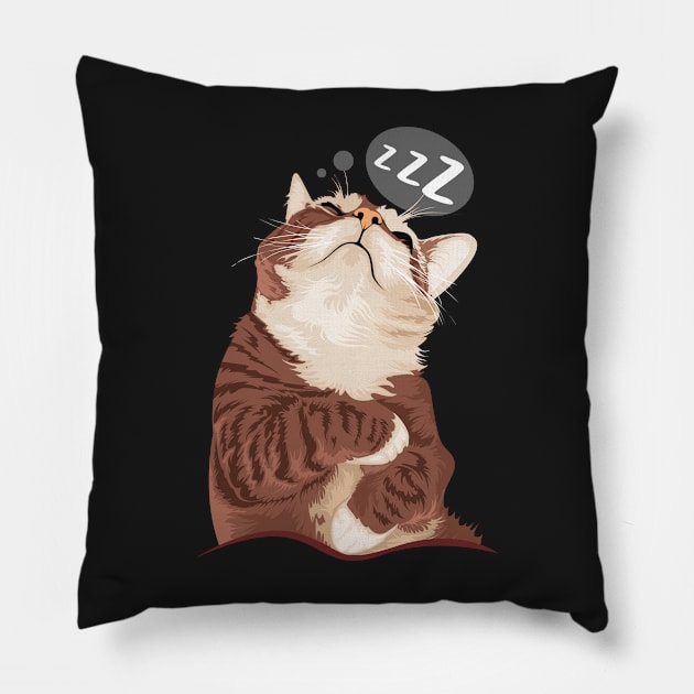 Sleepy cat Pillow by D3monic