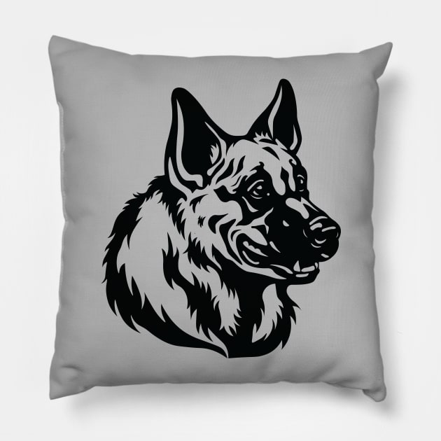 German Shepherd Outline Pillow by sportartbubble