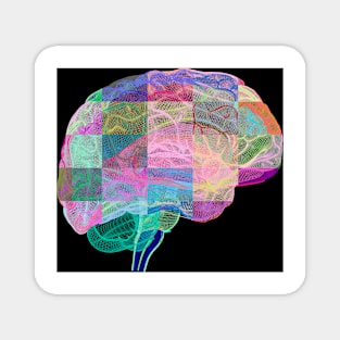 Human brain, computer artwork (F001/0090) Magnet