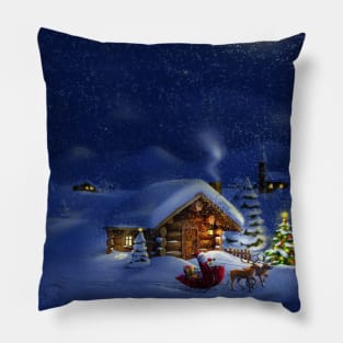 Country Christmas Winter Pillow