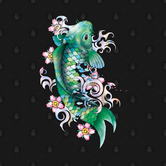 Emerald Koi Fish by TurkeysDesign