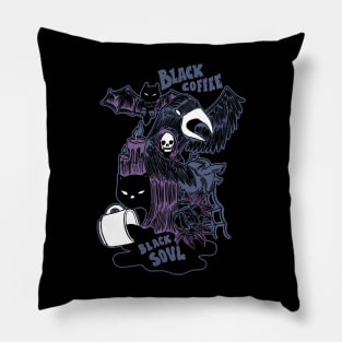 Black Coffee Black Soul by Tobe Fonseca Pillow