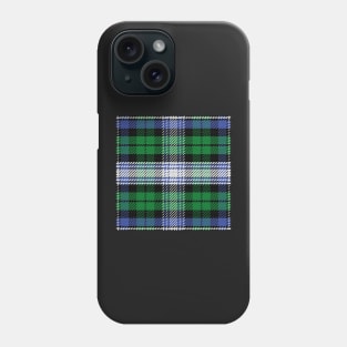 Scottish tartan Black Watch, black, white, blue, green Phone Case