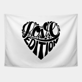 Love edition lettering heart Tapestry