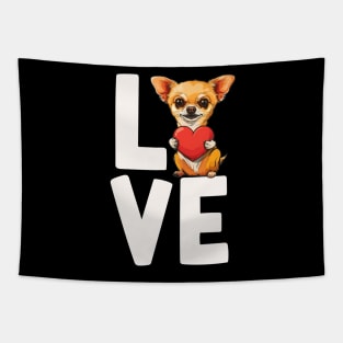 Chihuahua Love Tapestry