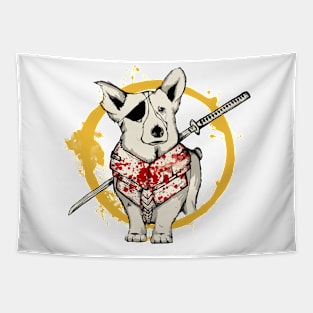 Corgi Samurai Tapestry