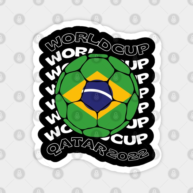 Brazil Football Magnet by footballomatic