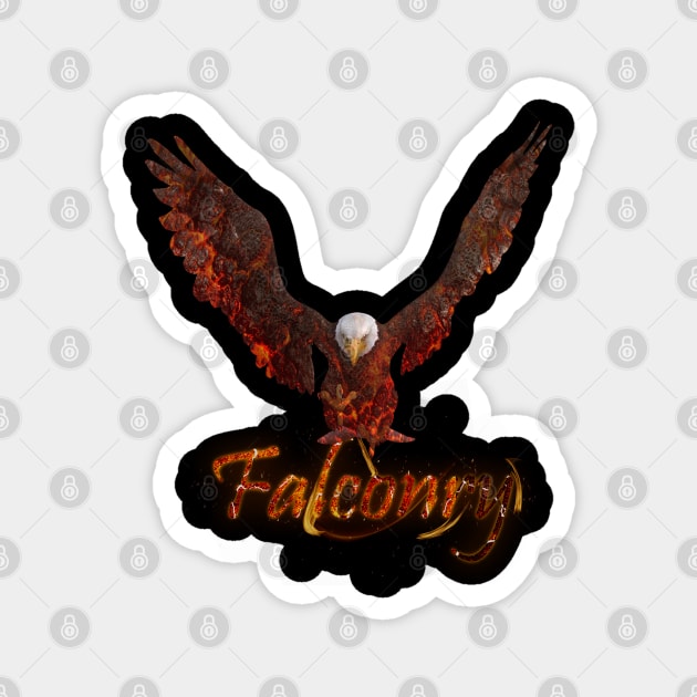 The Art of Falconry falconer falcon Magnet by AssoDesign