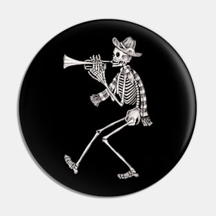 Sugar skull playing trumpet celebration day of the dead. Pin