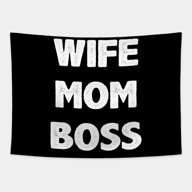 Wife Mom Boss Tapestry by ernestouchiha
