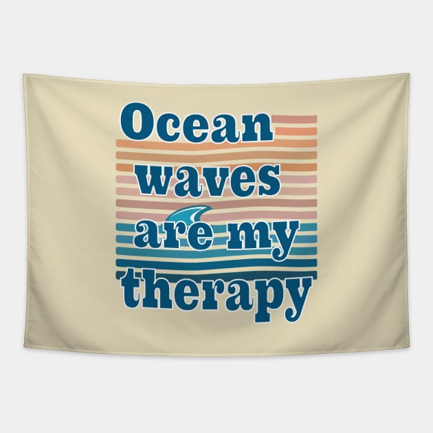 Ocean Waves is My Therapy Tapestry by WhatTheKpop