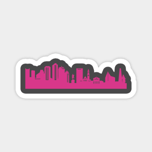 Boston skyline pink Magnet