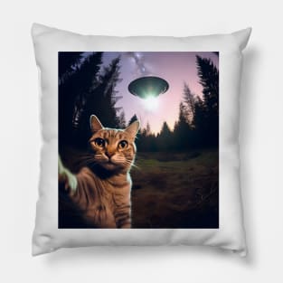 Cat took a selfie with UFO Pillow