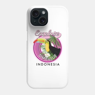 explore Simeulue Indonesia travel logo Phone Case