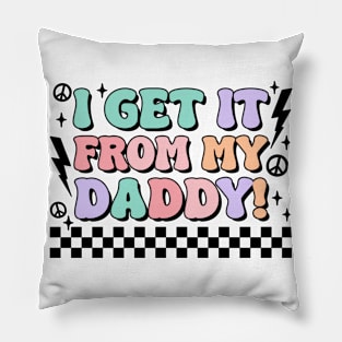 Groovy Daddy fathers day gift for husband dad Pillow
