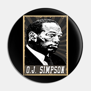 80s Style O.J. Simpson Pin