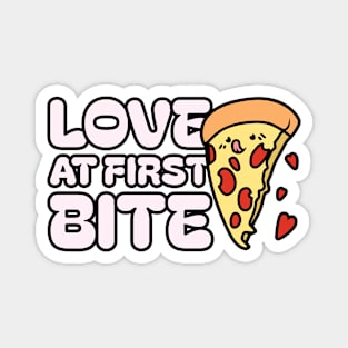 Love At First Site | Funny Pizza Lovers Magnet