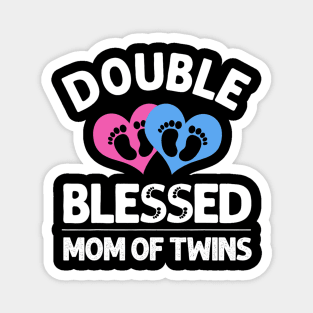 Funny New Mom Of Twins Gift For Women Mother Announcement Magnet