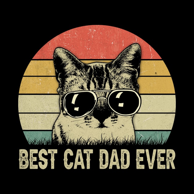 Vintage Best cat dad ever shirt father's day gift by blacks store