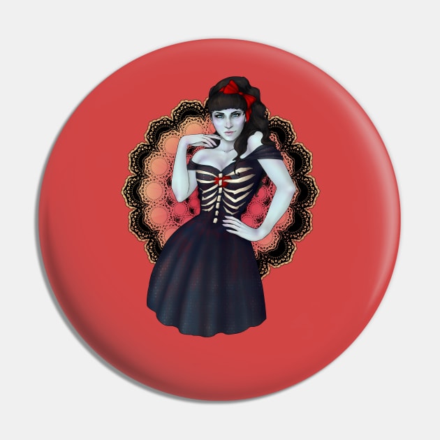 Dead Clara - Zombie Pinup Pin by CatAstropheBoxes