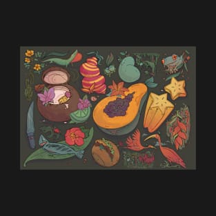 Tropical Jungle Fantasy Fruit Forest T-Shirt