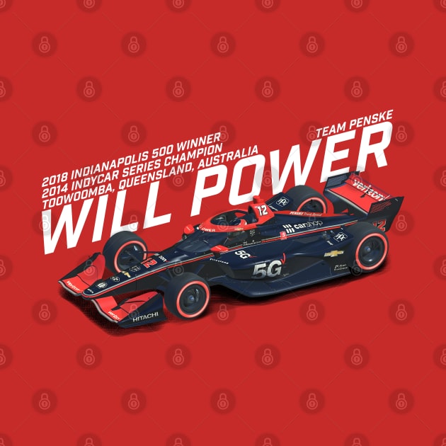 Will Power 2021 (white) by Sway Bar Designs