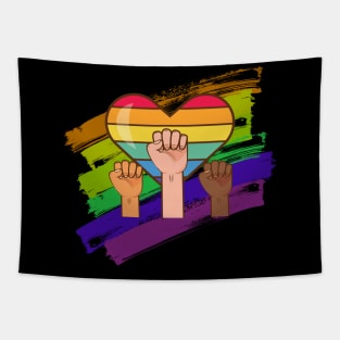 Pride Valentines Love Sign Tapestry