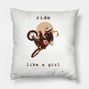 Ride Like a Girl Pillow