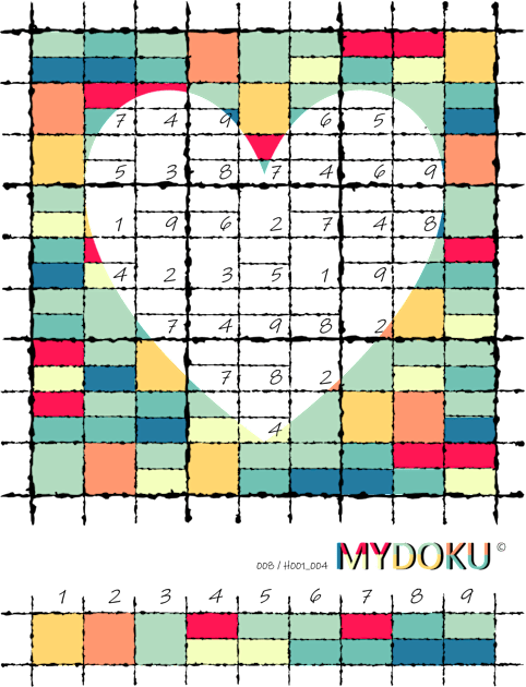 Mydoku_008_H001_004_F: Sudoku, Sudoku coloring, logic, logic puzzle, holiday puzzle, fun, away from screen Kids T-Shirt by Mydoku