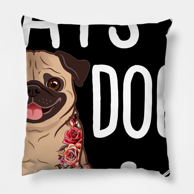 Tats & Dog Tattoos Pillow by Rumsa