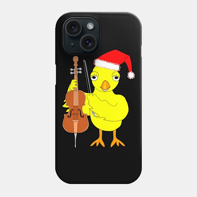 Santa Cap Cello Chick Phone Case by Barthol Graphics