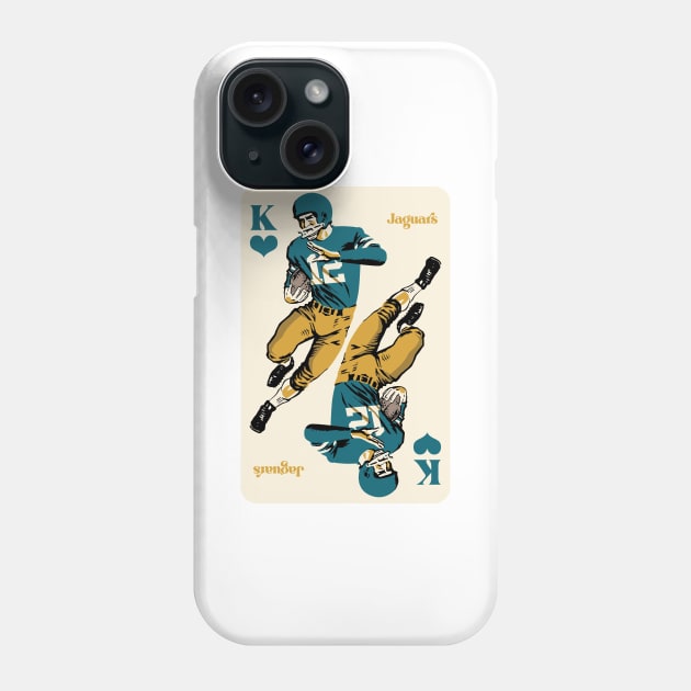 Jacksonville Jaguars King of Hearts Phone Case by Rad Love