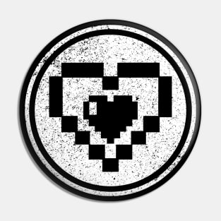 8 Bit Heart Old School Gamer Pin